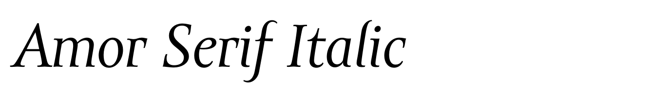 Amor Serif Italic